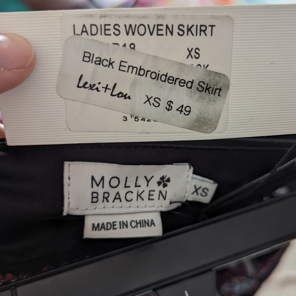 NWT Molly Bracken Embroidered Gypsy Mini Skirt Size XS - Picture 7 of 11